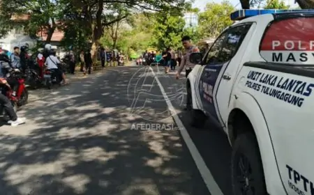 Pelajar SMKN 1 Boyolangu Tewas Akibat Tersenggol Truk Saat Menyalip