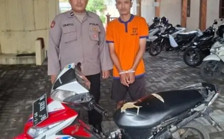 Jual Motor Curian Via Facebook, Seorang Pemuda Asal Sidoarjo Diringkus Polisi