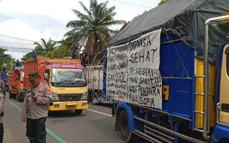 Ratusan Sopir Truk Demo di DPRD Trenggalek, Desak Hentikan Operasi ODOL dan Revisi UU