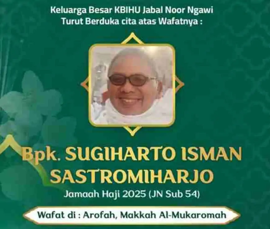 Innalillahi, Mantan Jurnalis Ngawi Tutup Usia di Arafah Saat Berhaji