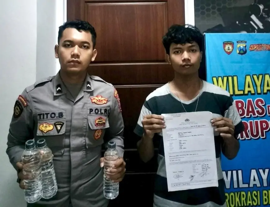 CPolres Gresik Gencar Operasi Miras, Sita Puluhan Botol Arak Bali