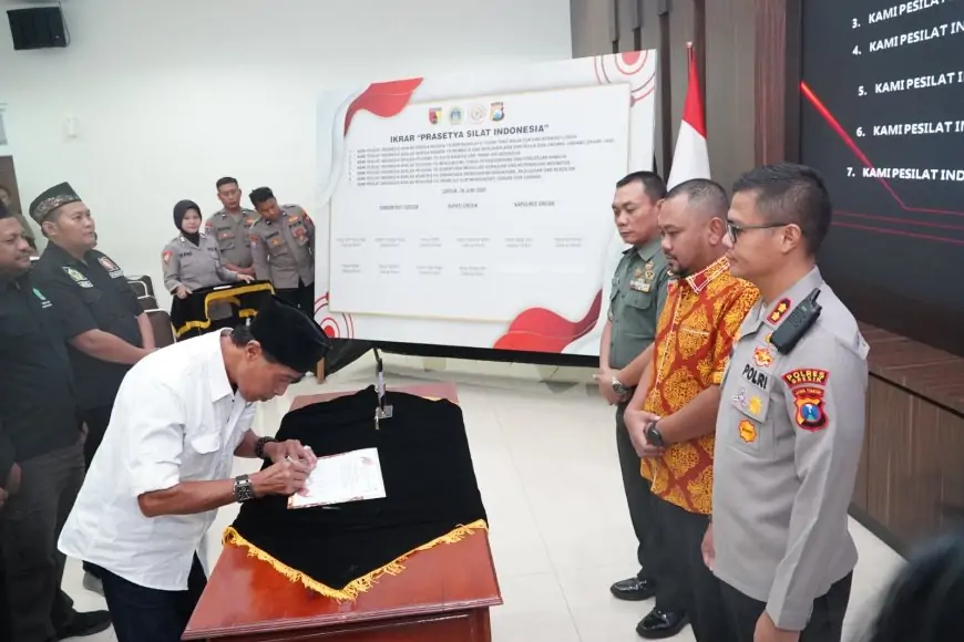Amankan Suro Agung dan Pengesahan PSHT, Polres Gresik Bentuk Satgas PAM Sentot Prawirodirjo