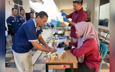 Perangi Narkoba, Rutan Situbondo Tes Urine Pegawai dan Warga Binaan