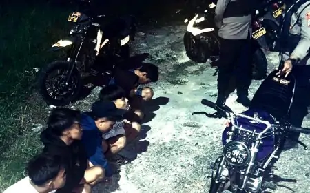 Balap Liar Dibubarkan, Enam Pemuda Diamankan