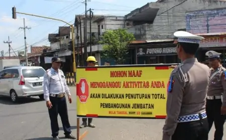 Perbaikan Jembatan Banger Dimulai, Jalur Karangan–Tugu Trenggalek Ditutup Total hingga November
