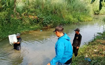 Komunitas Pojokrejo Bersihkan Sungai dan Tebar Ribuan Bibit Ikan