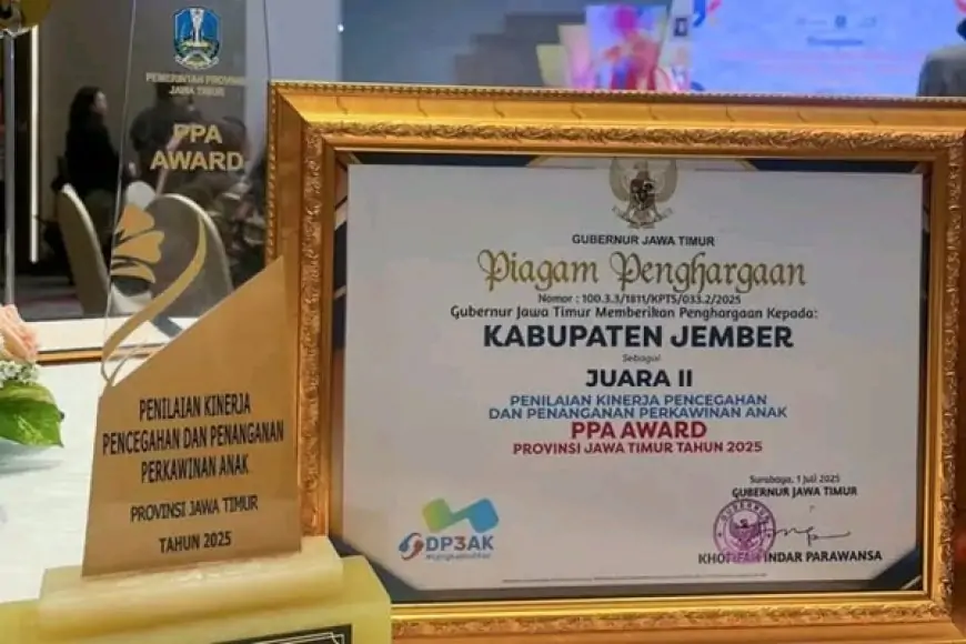 Jember Torehkan Prestasi di PPA Award Jatim 2025, Komitmen Jaga Generasi Emas