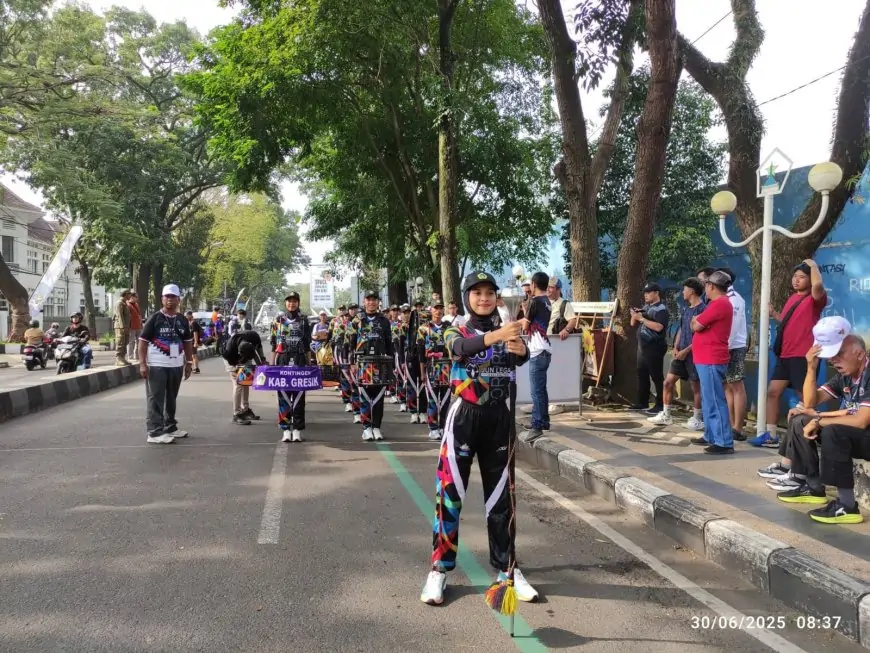 Borong 11 Medali, Kontingen Drumband Gresik Juara Umum Porprov IX Jatim 2025