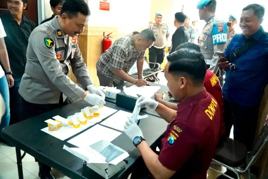 Operasi Penegakan Disiplin dan Tes Urine Personil Polres Gresik, Nihil Pelanggaran