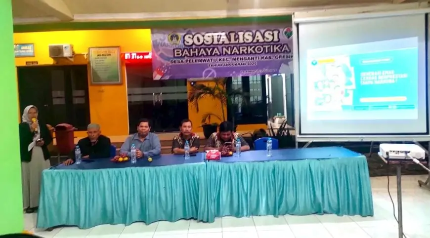 Gandeng BNNK Gresik, Pemdes Pelemwatu  Sosialisasi Bahaya  Narkotika