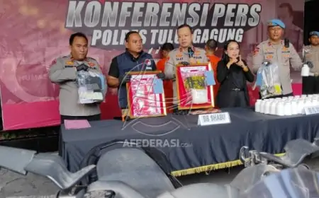 Sabu 1,2 Kg Siap Edar Digagalkan Polres Tulungagung, Jaringan Diduga Terhubung ke Lintas Negara
