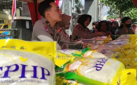 Minat Warga Tinggi, Polres Tulungagung Berhasil Jual 49 Ton Beras SPHP
