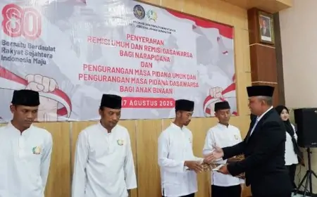 Ratusan Narapidana Terima Remisi HUT RI, 17 Orang Langsung Bebas