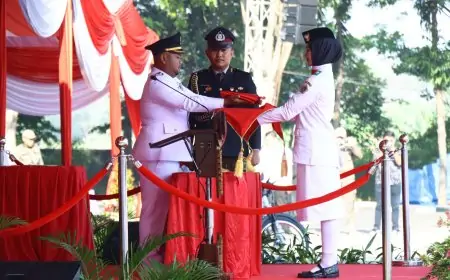 Upacara Detik-Detik Proklamasi RI Ke-80 di Gresik Berlangsung Khidmat