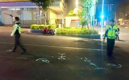 Tabrakan Maut di Driyorejo, Pemotor Asal Sidoarjo Tewas di Tempat