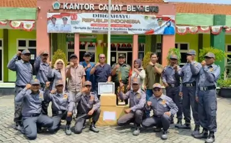 Linmas Kedungrukem Juara PBB, Buktikan Semangat Tak Luntur Meski Usia di Atas 40 Tahun