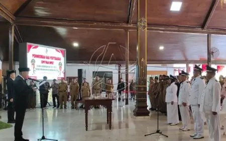 Empat Kades Purna Tugas di Tulungagung Dikukuhkan Kembali, Bupati Sunu Tekankan Amanah dan Kinerja
