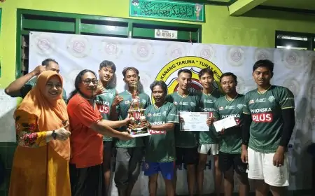 Serunya Turnamen Voli Terpal Piala Kades Kisik