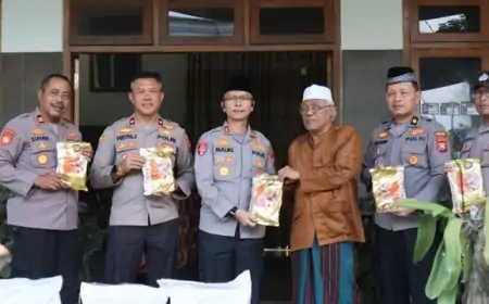 Kapolres Trenggalek Gandeng Ponpes Subulussalam Dukung Ketahanan Pangan, Salurkan Bibit Jagung