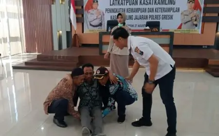 Pelatihan Kasatkamling, Polres Gresik Perkuat Garda Keamanan Desa