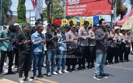 HMI Situbondo Gelar Salat Gaib untuk Affan Kurniawan, Kapolres Ikut Turun Lapangan