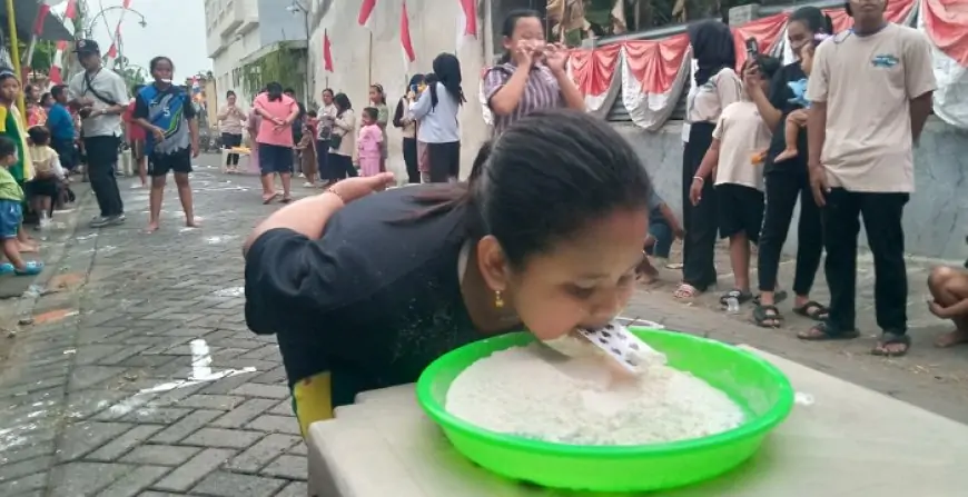 Tepung, Tawa, dan Tradisi: Semangat Kemerdekaan Membuncah di Desa Losari