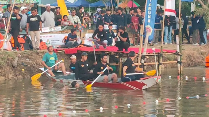 24 Tim Bertarung Berebut Piala Kapolres Gresik Cup Lomba Dayung Tradisional