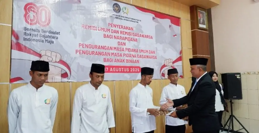 Ratusan Narapidana Terima Remisi HUT RI, 17 Orang Langsung Bebas