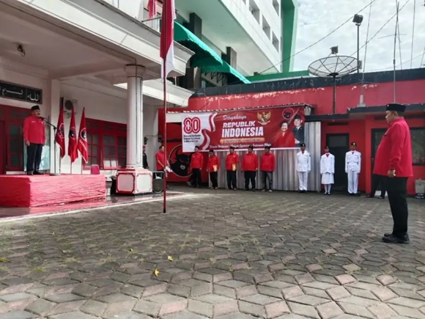 PDIP Bondowoso Gelar Upacara HUT ke-80 RI, Tegaskan Komitmen Kebangsaan