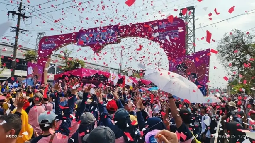 Tajemtra 2025 Meriah, Ribuan Peserta Disambut Marching Band dan Panggung Hiburan Rakyat