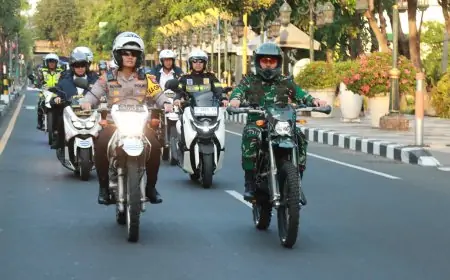 Pastikan Situasi Kondusif, Polres Gresik Gelar Patroli Skala Besar