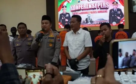 Operasi Tumpas Narkoba 2025: Polres Jombang Tangkap 13 Pelaku