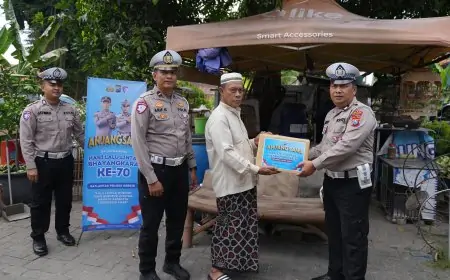 Peduli Purnawirawan, Polres Gresik Anjangsana dan  Beri Bingkisan Sembako