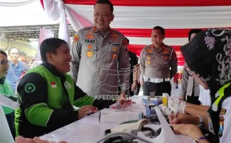 Sinergitas Polri dan TNI Gelar Baksos untuk Ojol, Wujud Syukur atas Kondusifitas Kamtibmas