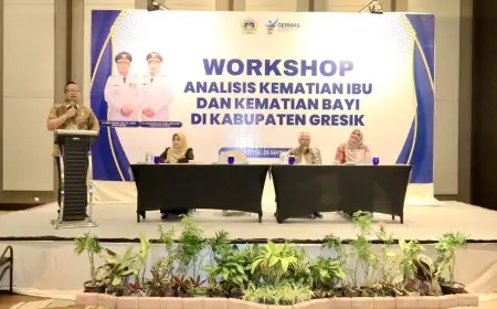 Tekan Angka Kematian Ibu dan Bayi, Dinkes Gresik Gelar Workshop Layanan Kesehatan