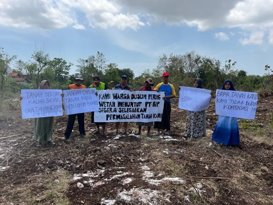 Pasca Dikuasai PT Bungah Industrial Park,  Warga Demo di Tanah Sengketa