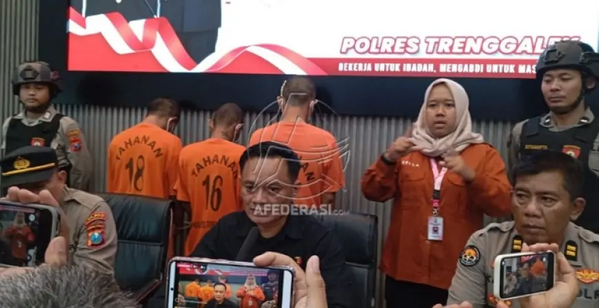 Polres Trenggalek Gulung Komplotan Pencuri Kotak Amal Masjid di Munjungan, 9 Orang Diamankan