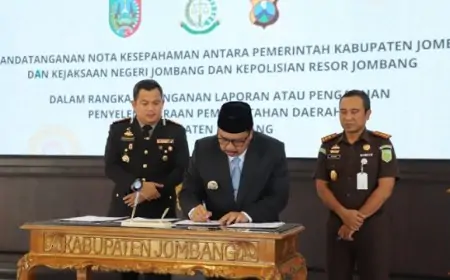 Pemerintah Bersih, Pemkab Jombang Teken MoU dengan Kejari dan Polres