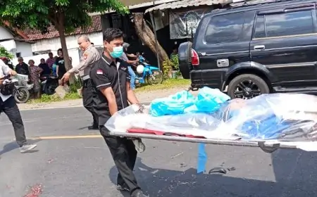 Nahas, Pengendara Vario di Tulungagung Tewas Setelah Terpental dan Tertabrak Truk Muatan Elpiji dari Jalur Berlawanan