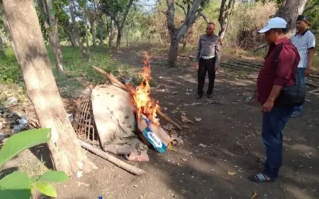 Meresahkan, Arena Judi Sabung Ayam Dibakar Polisi