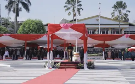 Pemkab Jember Gelar Upacara Peringatan HUT Pemprov Jatim ke-80