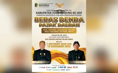 Sambut Hari Jadi ke-820, Pemkab Tulungagung Luncurkan Tiga Program Pajak Istimewa untuk Warga