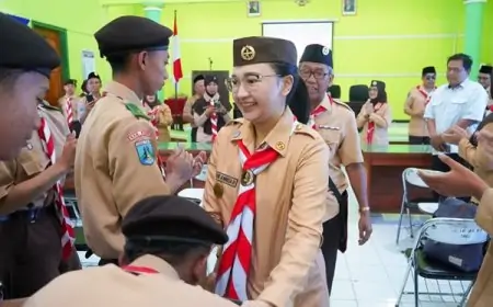 Beri Wadah Generasi Muda Pramuka Bertumbuh, Mbak Cicha Berangkatkan 20 Kontingen Giat Prestasi 2025