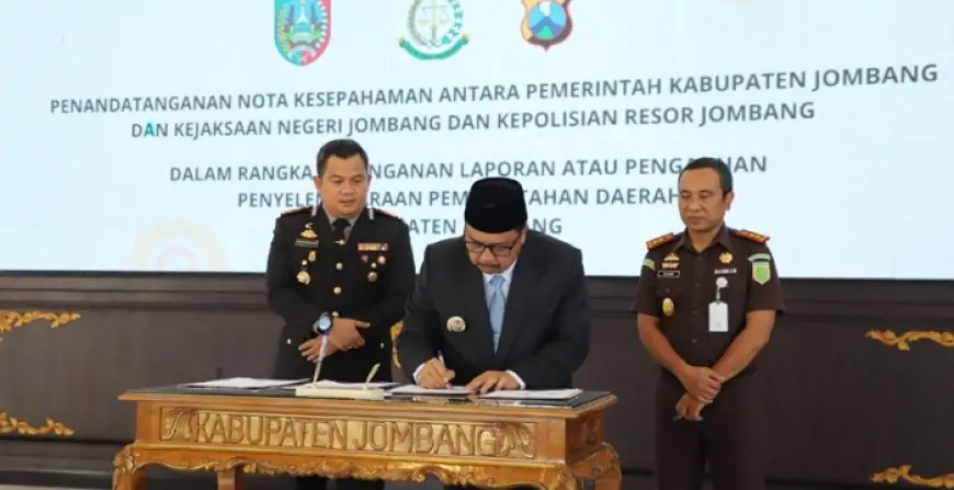 Pemerintah Bersih, Pemkab Jombang Teken MoU dengan Kejari dan Polres