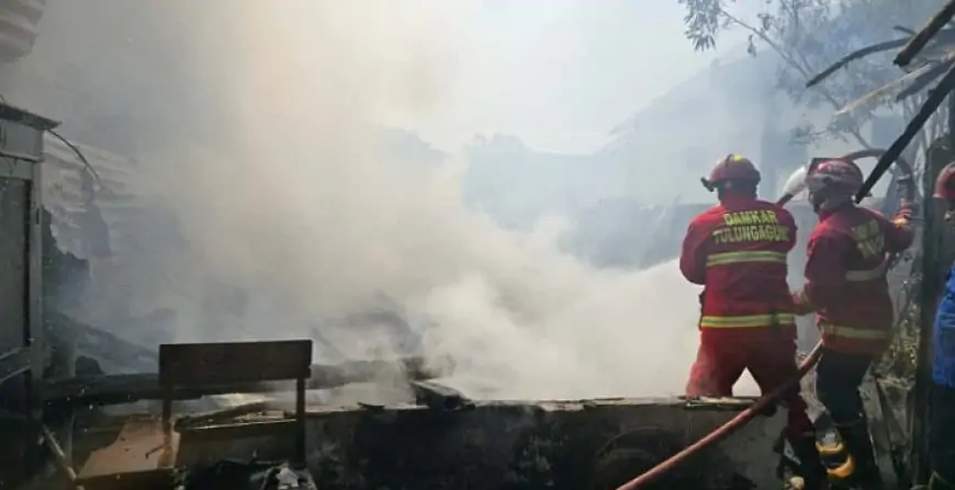Lalai Tinggalkan Kompor saat Rebus Air, Rumah Warga Plandaan Ludes Terbakar