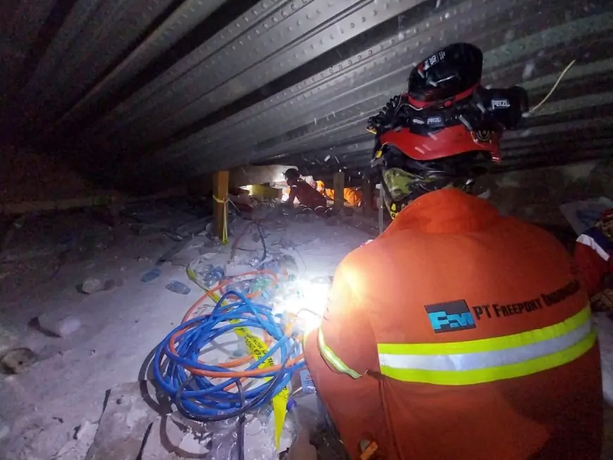 PT Freeport Indonesia Kerahkan Tim Tanggap Darurat Bantu Evakuasi Korban Runtuhnya Ponpes AlKhoziny