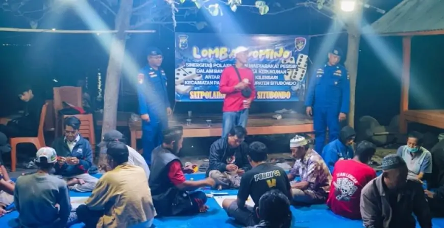 Satpolairud Situbondo Redam Konflik Nelayan dengan Permainan Domino
