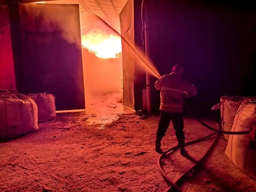 Gudang Kayu PT Rajawali di Driyorejo Terbakar Hebat, Diduga Akibat Korsleting Listrik