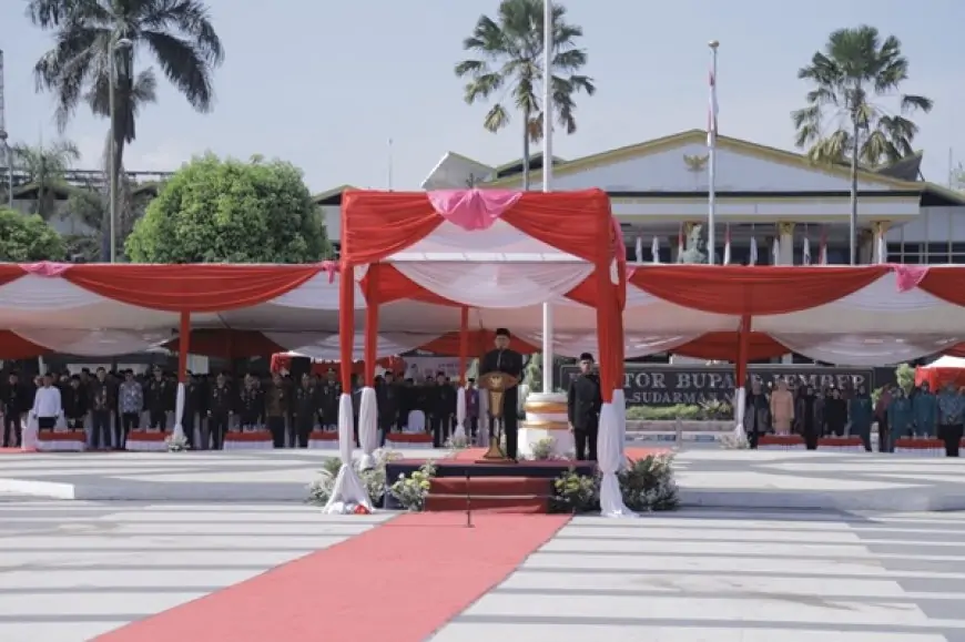 Pemkab Jember Gelar Upacara Peringatan HUT Pemprov Jatim ke-80