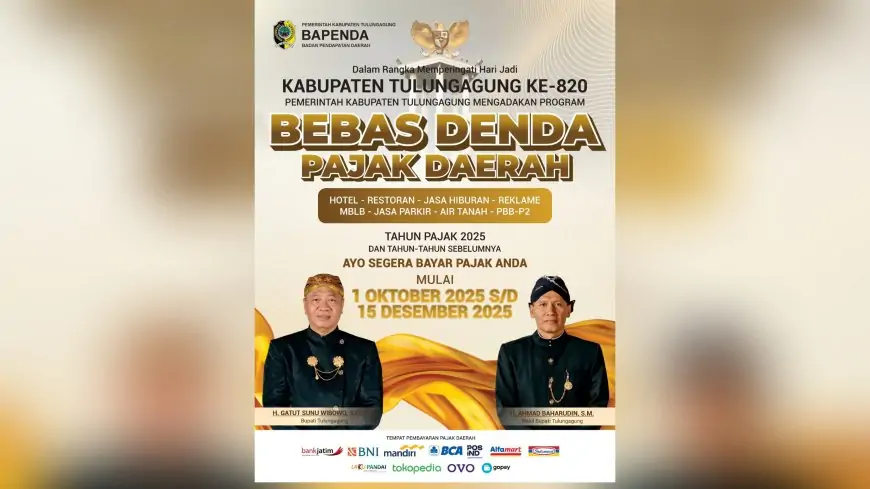 Sambut Hari Jadi ke-820, Pemkab Tulungagung Luncurkan Tiga Program Pajak Istimewa untuk Warga